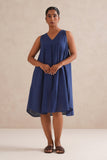 Blue Sapphire Cotton Dress/Top
