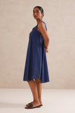 Blue Sapphire Cotton Dress/Top