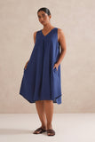 Blue Sapphire Cotton Dress/Top