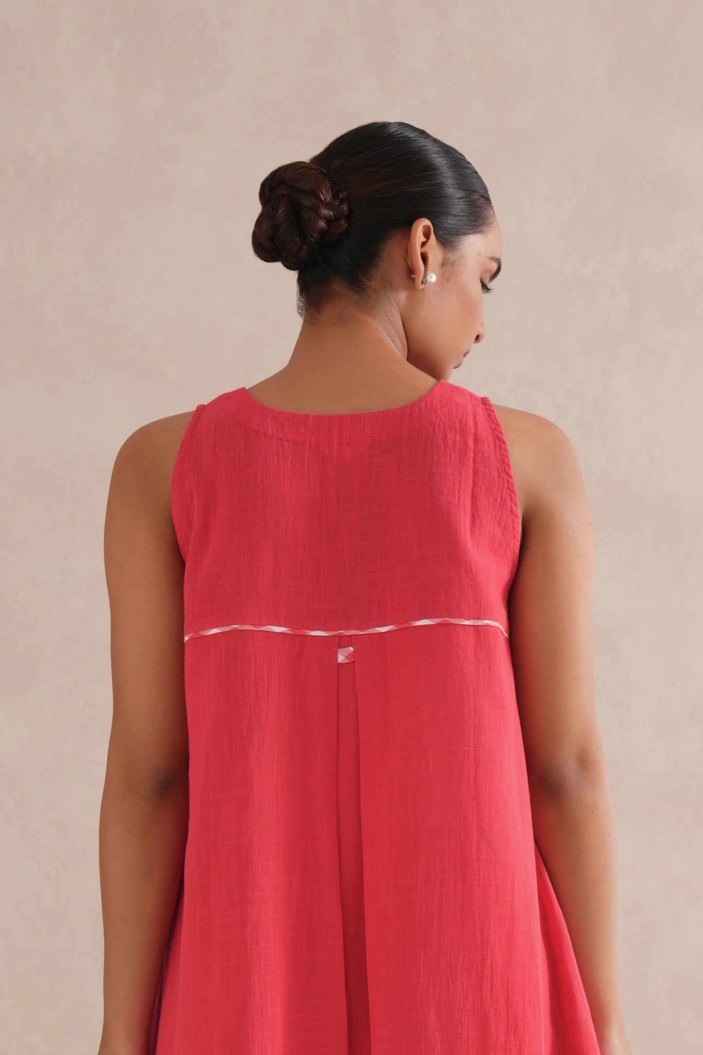 Cherry Red Sleeveless Co-Ord Set