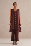 Brown-Stone Checkered Co-Ord Set