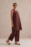 Brown-Stone Checkered Co-Ord Set