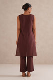 Brown-Stone Checkered Co-Ord Set