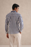 Hand Block Print Striped Shirt
