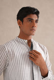 Handloom B&W Striped Shirt