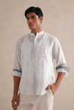 Handloom B&W Striped Shirt