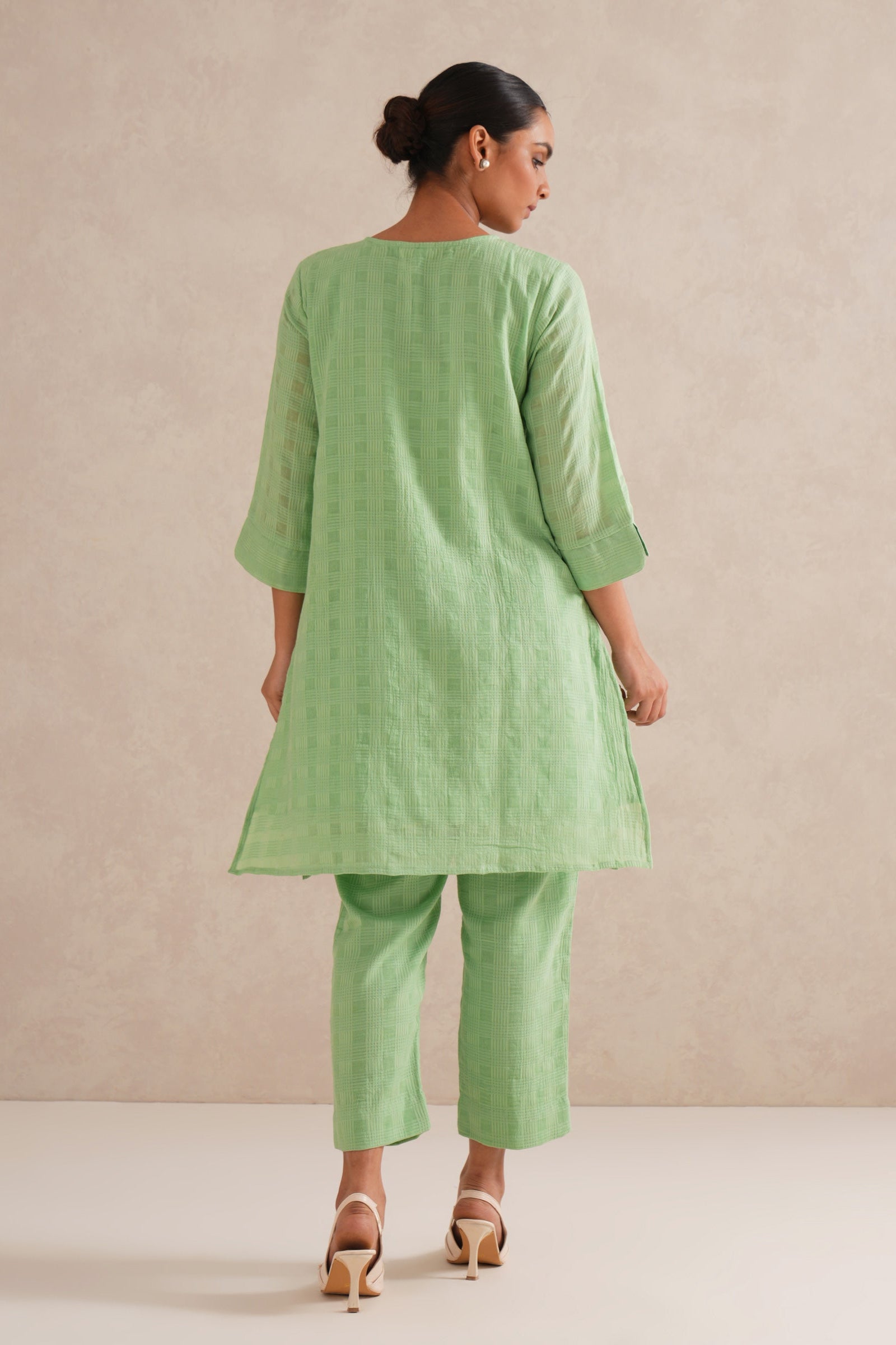 Mint Checkered Co-Ord Set