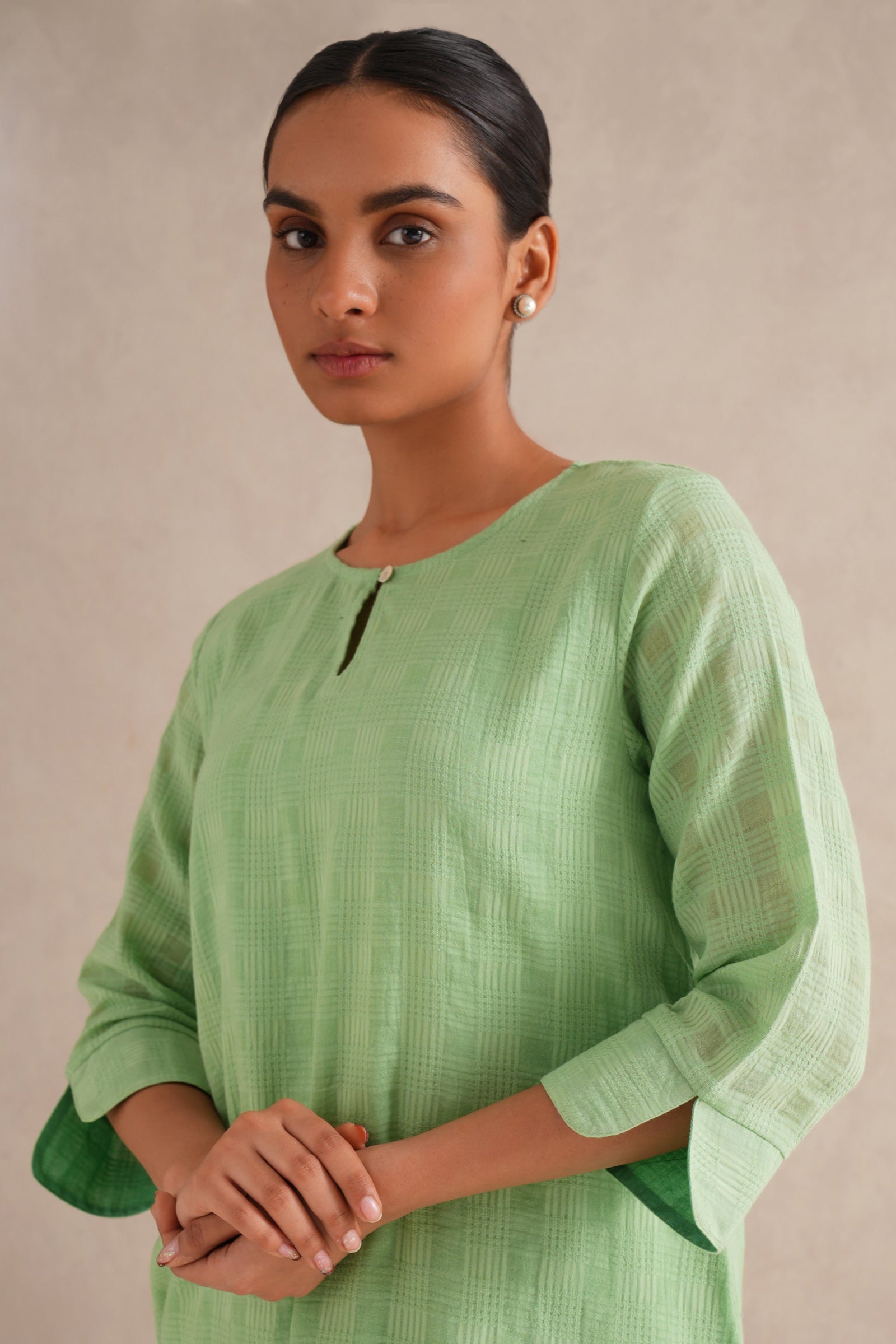 Mint Checkered Co-Ord Set