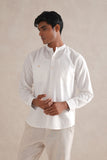 Self Embroidered White Shirt