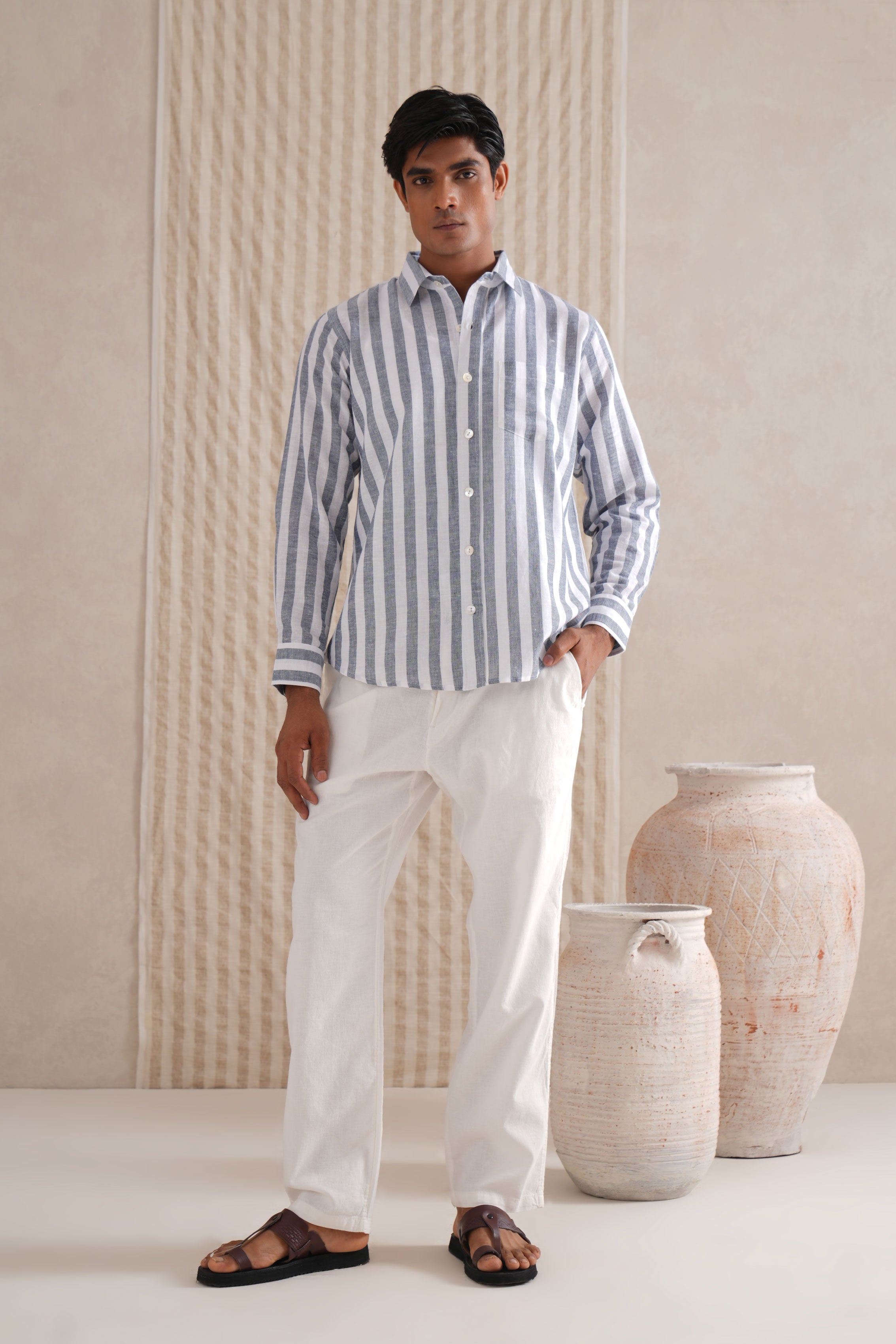 Classic Handloom Striped Shirt