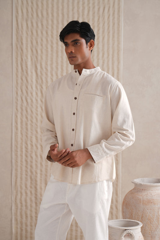Unaltered Cotton Linen Shirt