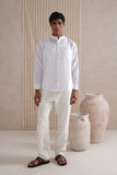 Fine Textured Cotton White Shirt