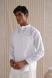 Fine Textured Cotton White Shirt