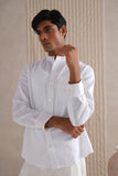 Fine Textured Cotton White Shirt