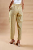 Beige Mangalgiri Cotton Pants - Cyan India