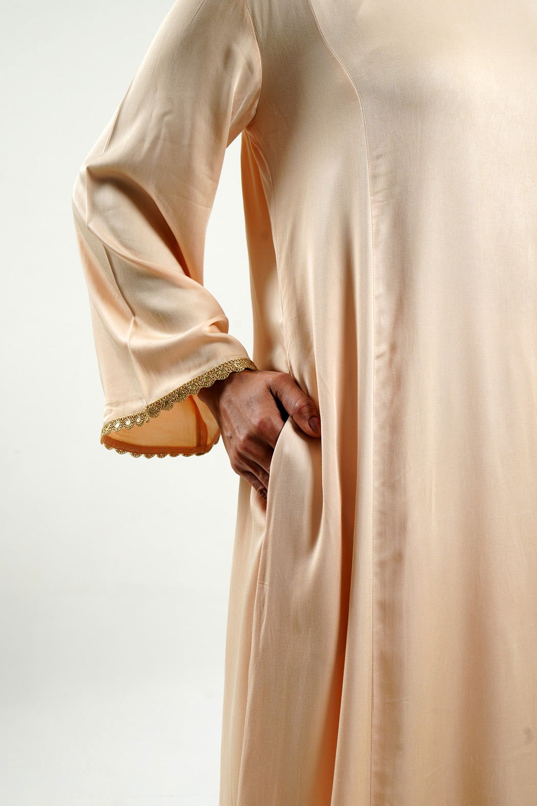 Beige Modal Satin Set - Cyan India