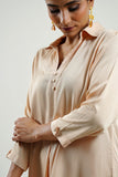 Beige Modal Satin Top - Cyan India