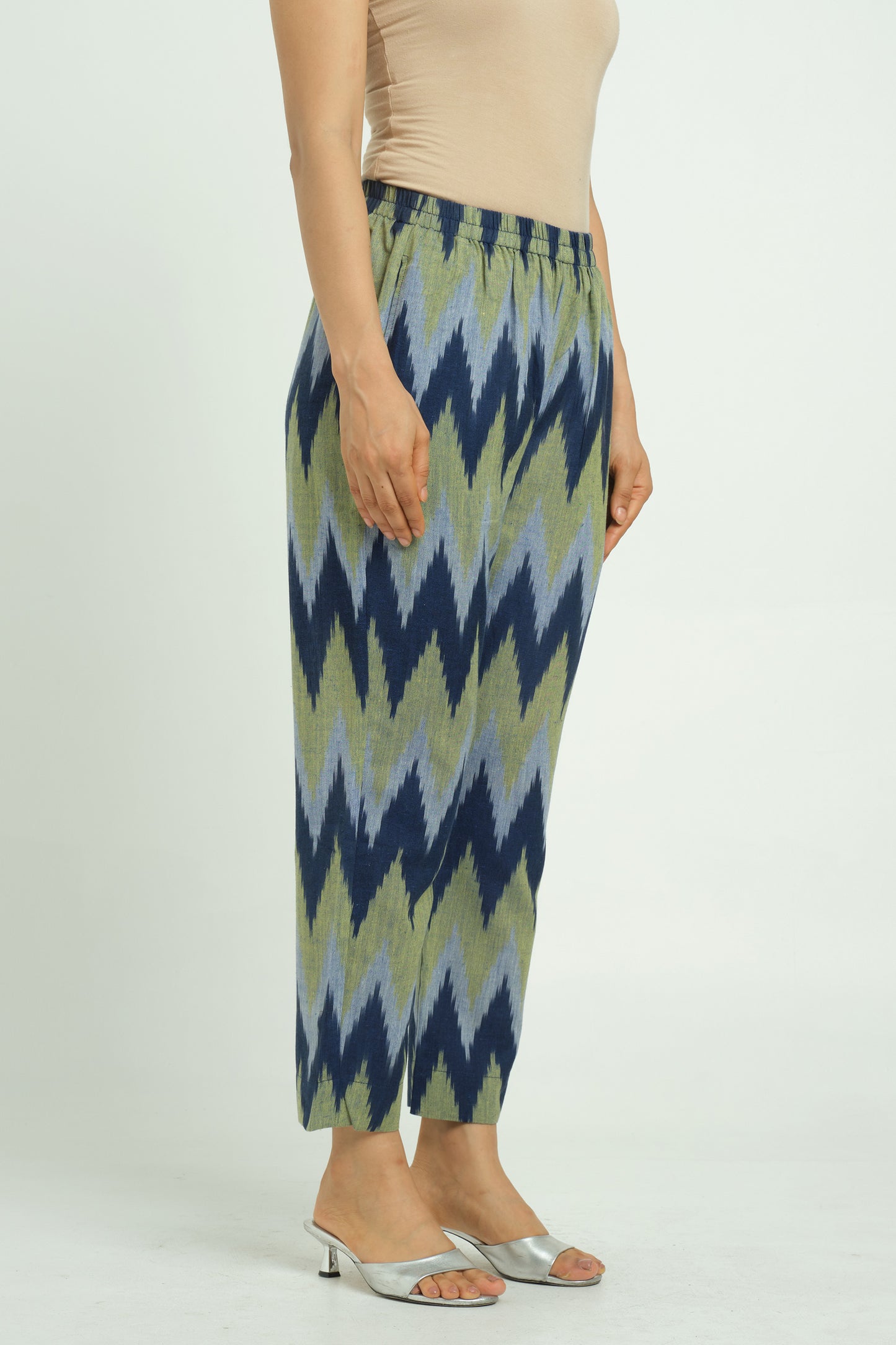 Bue Green handloom Ikat Cord Set
