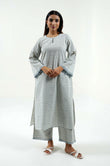 Blue Hand Block Print Kurta - Cyan India