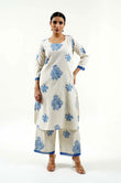 Blue Roses Cotton Linen Set - Cyan India