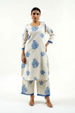 Blue Roses Cotton Linen Set - Cyan India