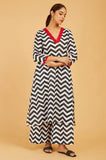 Bold Chevrons Cord-Set - Cyan India