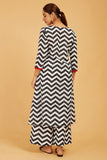 Bold Chevrons Cord-Set - Cyan India