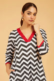 Bold Chevrons Cord-Set - Cyan India