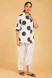 Bold Polka Dot Collared Shirt - Cyan India