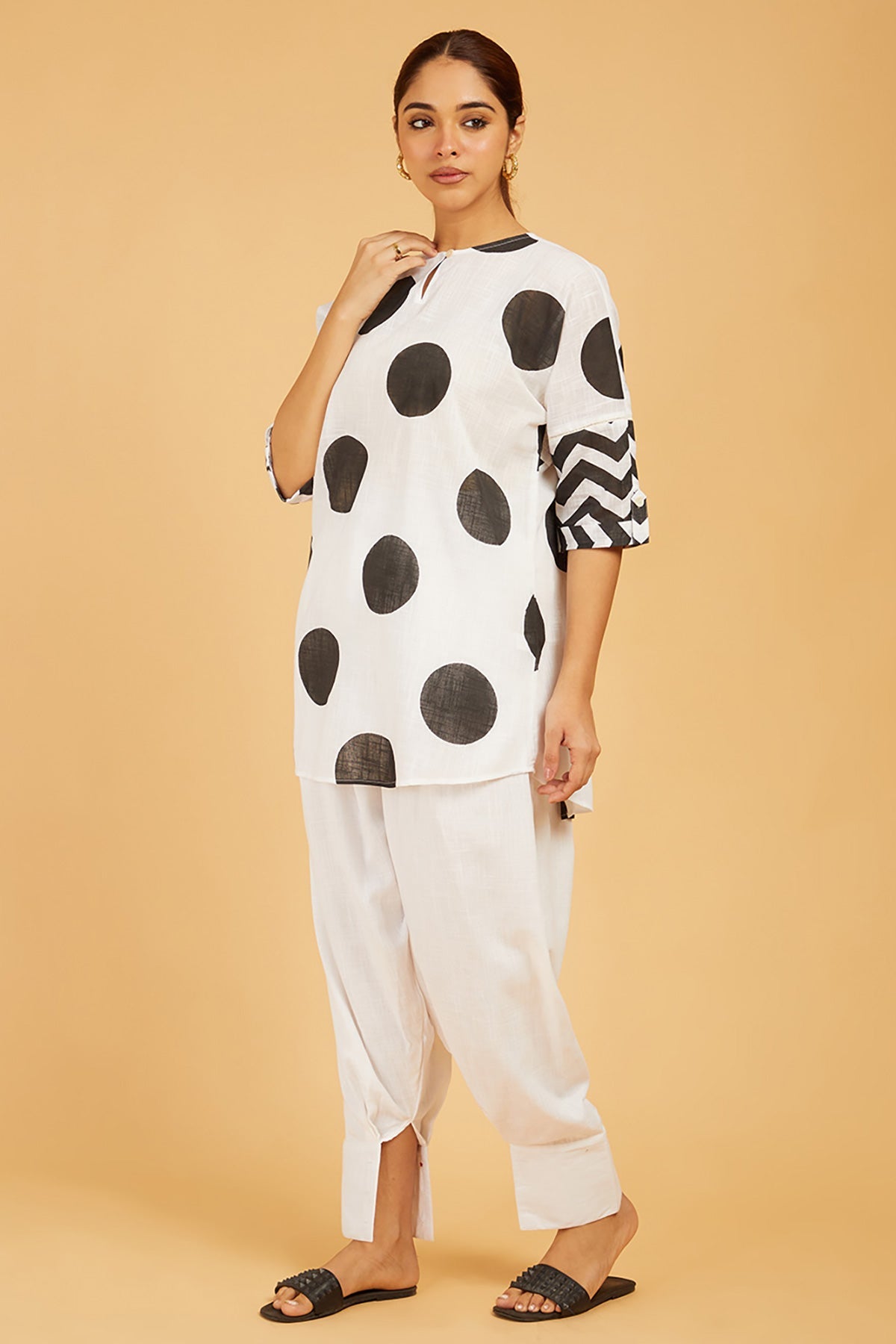 Bold Polka Dot Shirt - Cyan India