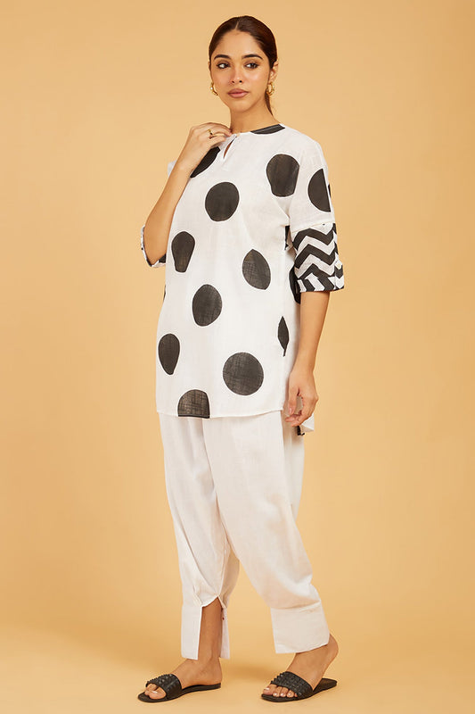 Bold Polka Dot Shirt - Cyan India