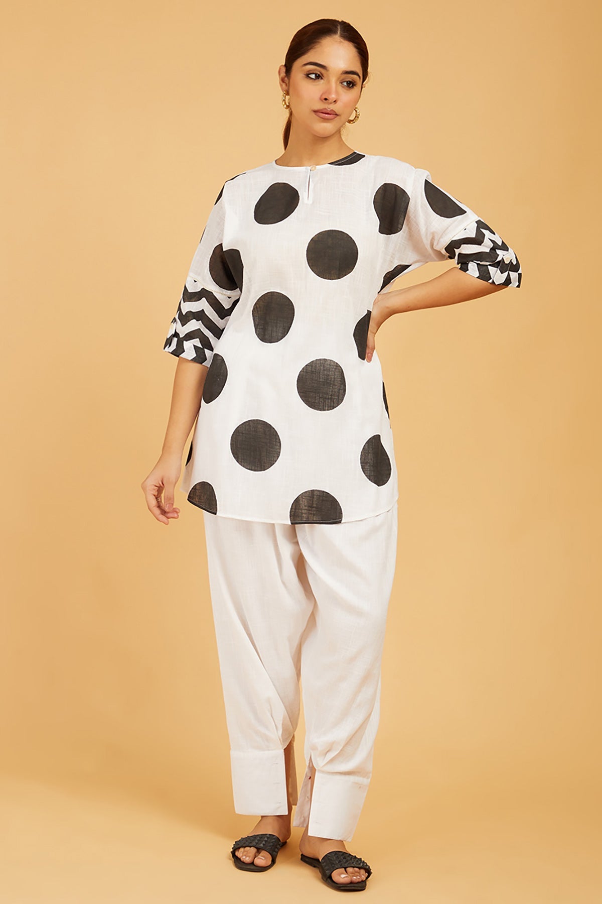 Bold Polka Dot Shirt - Cyan India