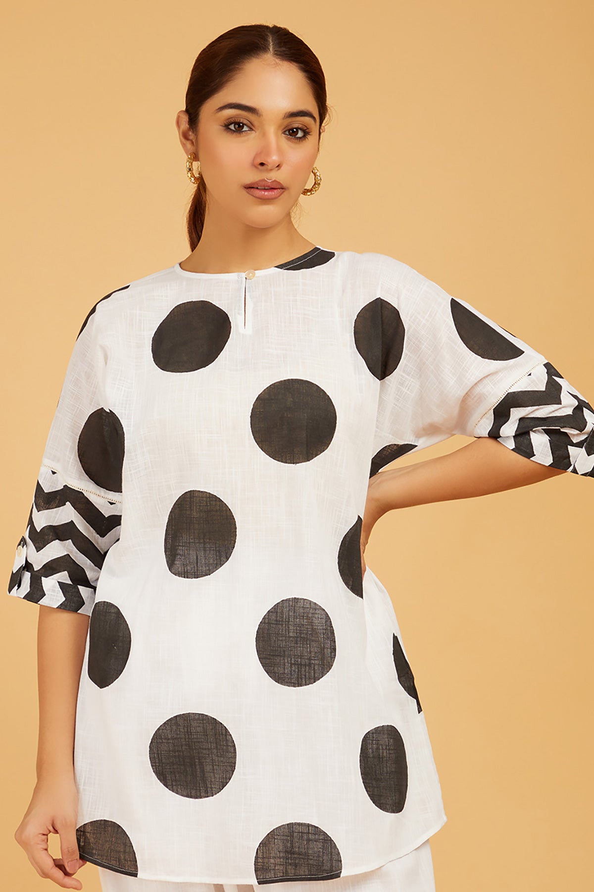 Bold Polka Dot Shirt - Cyan India