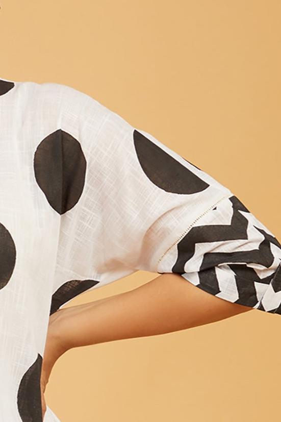 Bold Polka Dot Shirt - Cyan India