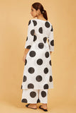 Bold Polka Dots Cord-Set (with slip) - Cyan India