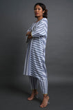 Bold Stripe Patchwork Tunic - Cyan India