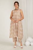 Classic Beige Ikat Cord-Set - Cyan India