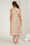 Classic Beige Ikat Kurta - Cyan India