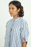 Classic Blue Striped Dress - Cyan India