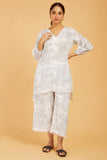 Classic Cord-set with Short Length Palazzo - Cyan India