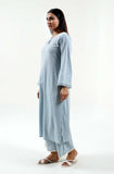 Classic Powder Blue Cotton Kurta - Cyan India