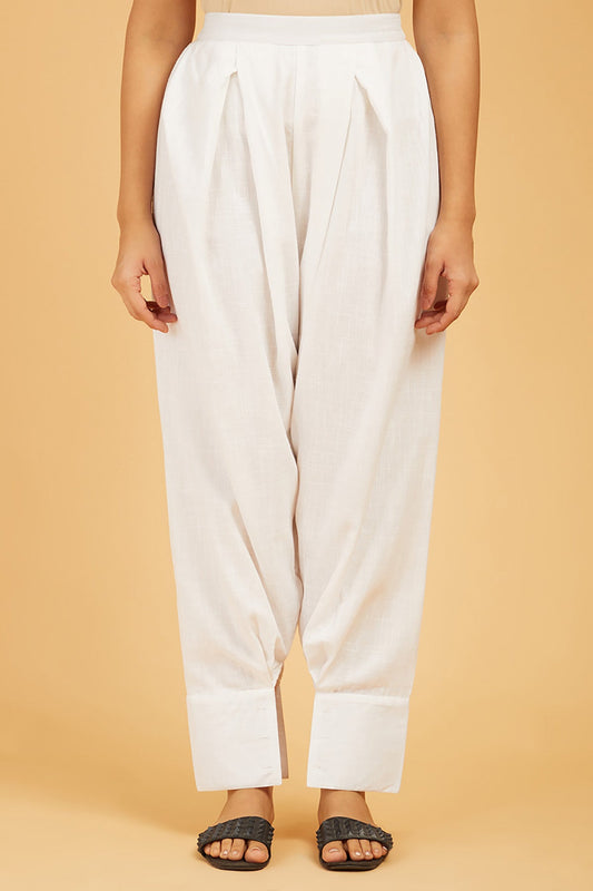 Classic White Dhoti Pants - Cyan India