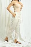 Cotton Linen Pants - Cyan India