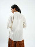 Cotton linen shirt - Cyan India