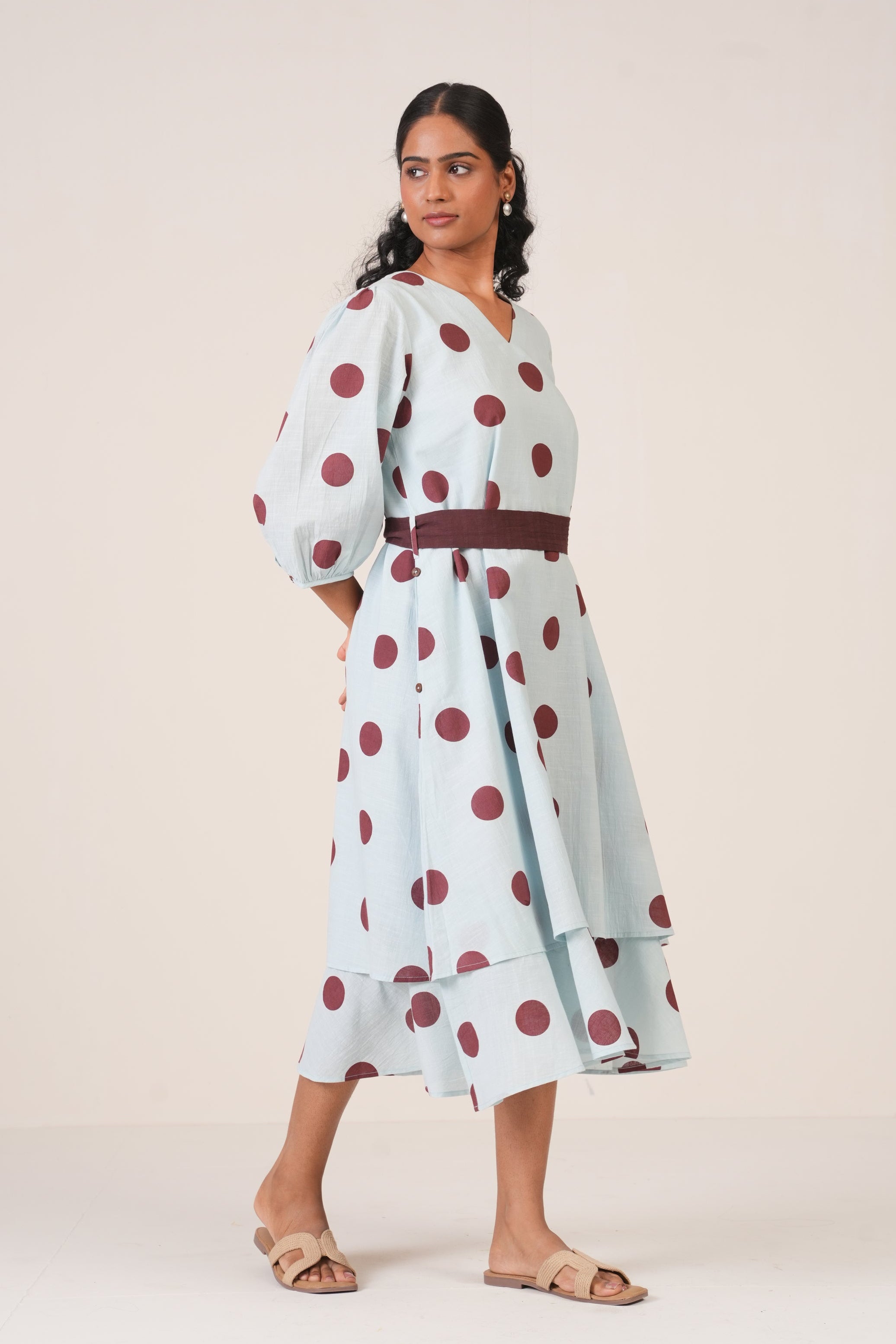 Evergreen Polka Dot Layered Dress