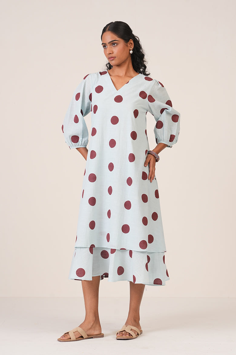 Evergreen Polka Dot Layered Dress
