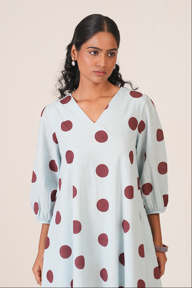 Evergreen Polka Dot Layered Dress