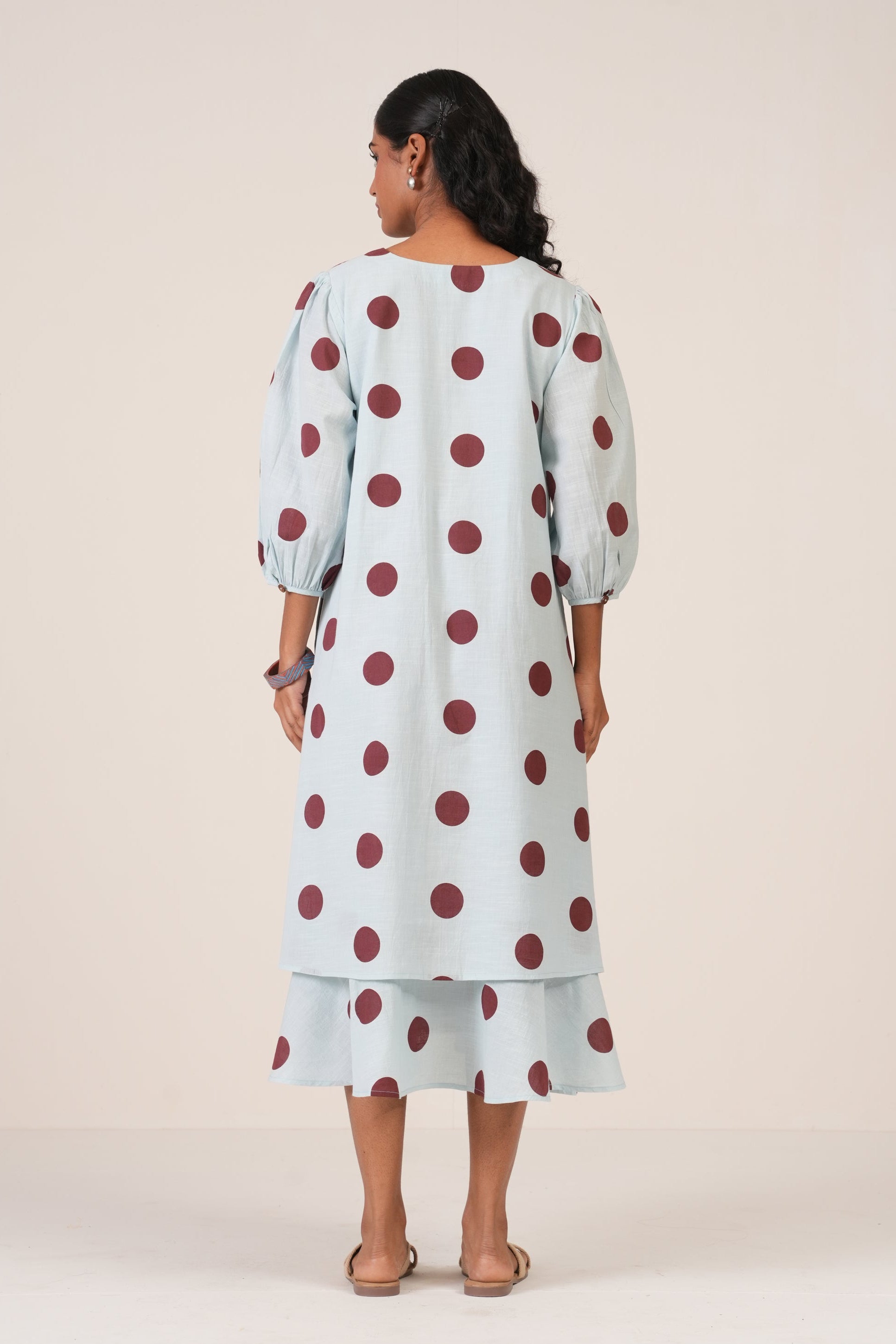 Evergreen Polka Dot Layered Dress