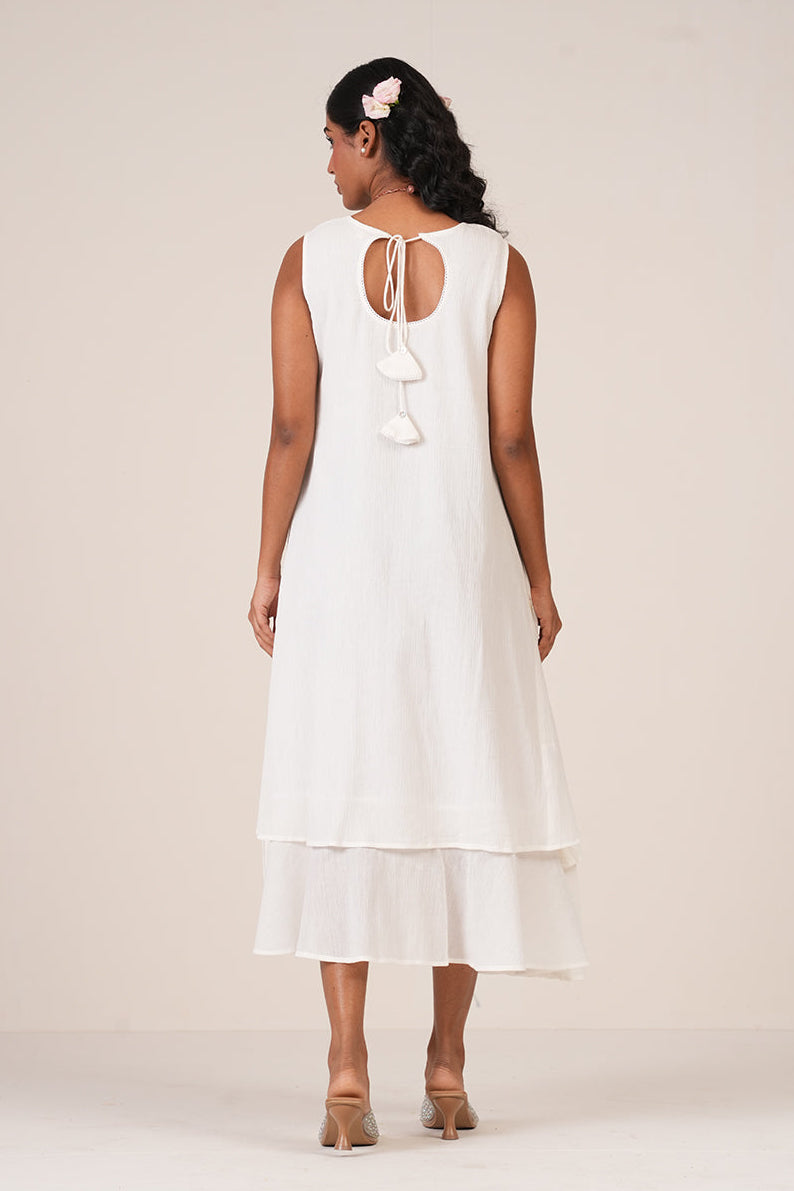 Fairy White Layered Dress