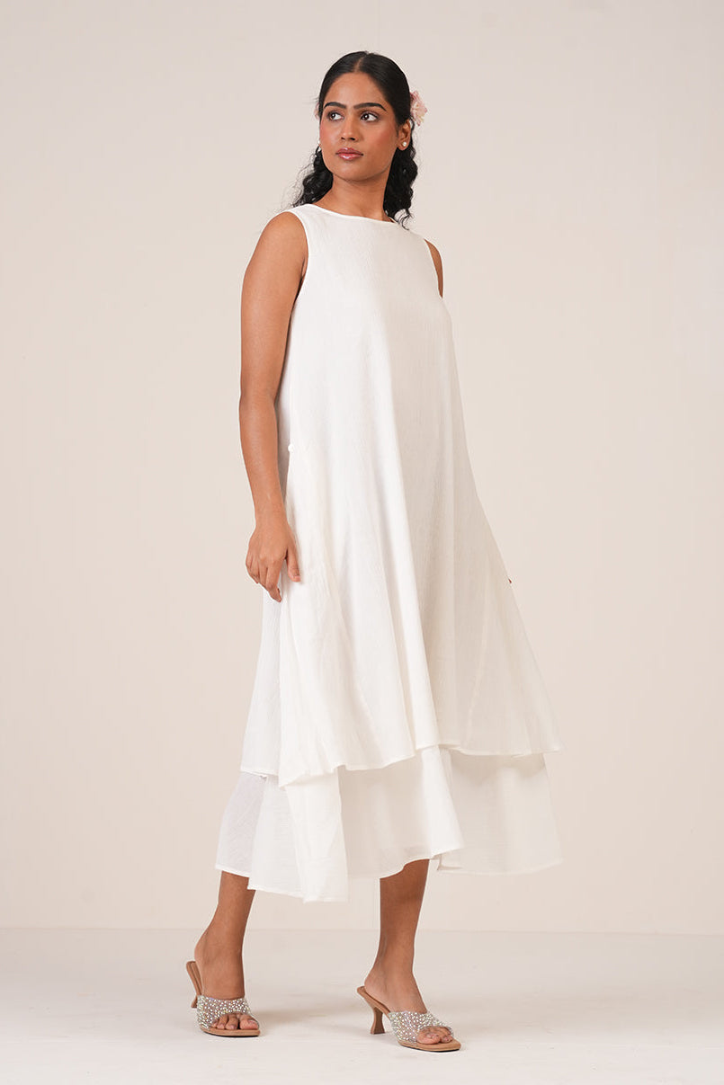 Fairy White Layered Dress